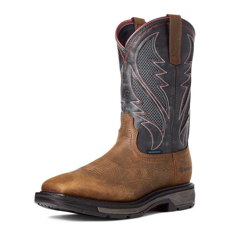 Ariat Workhog Xt Venttek Waterproof - Miesten Ruskea/Mustat Työsaappaat ( VOQNJX-691 )